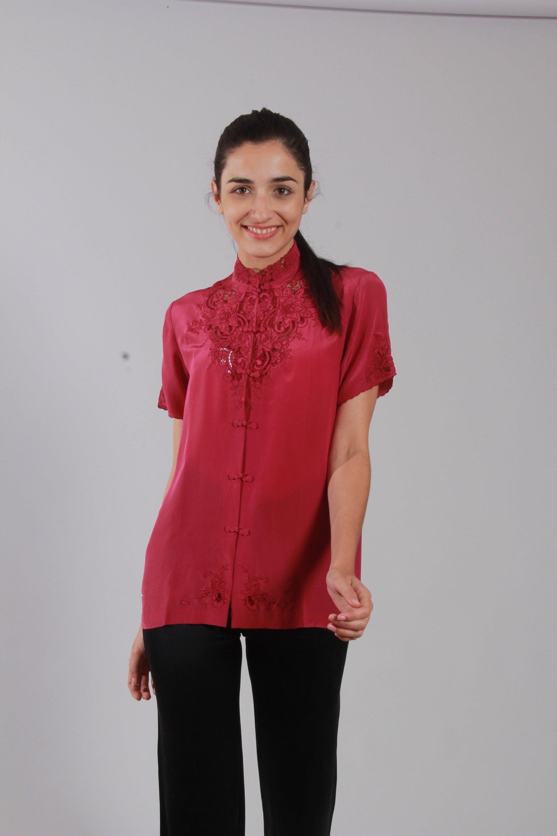 Silk Embroidery Blouse - NineSilk