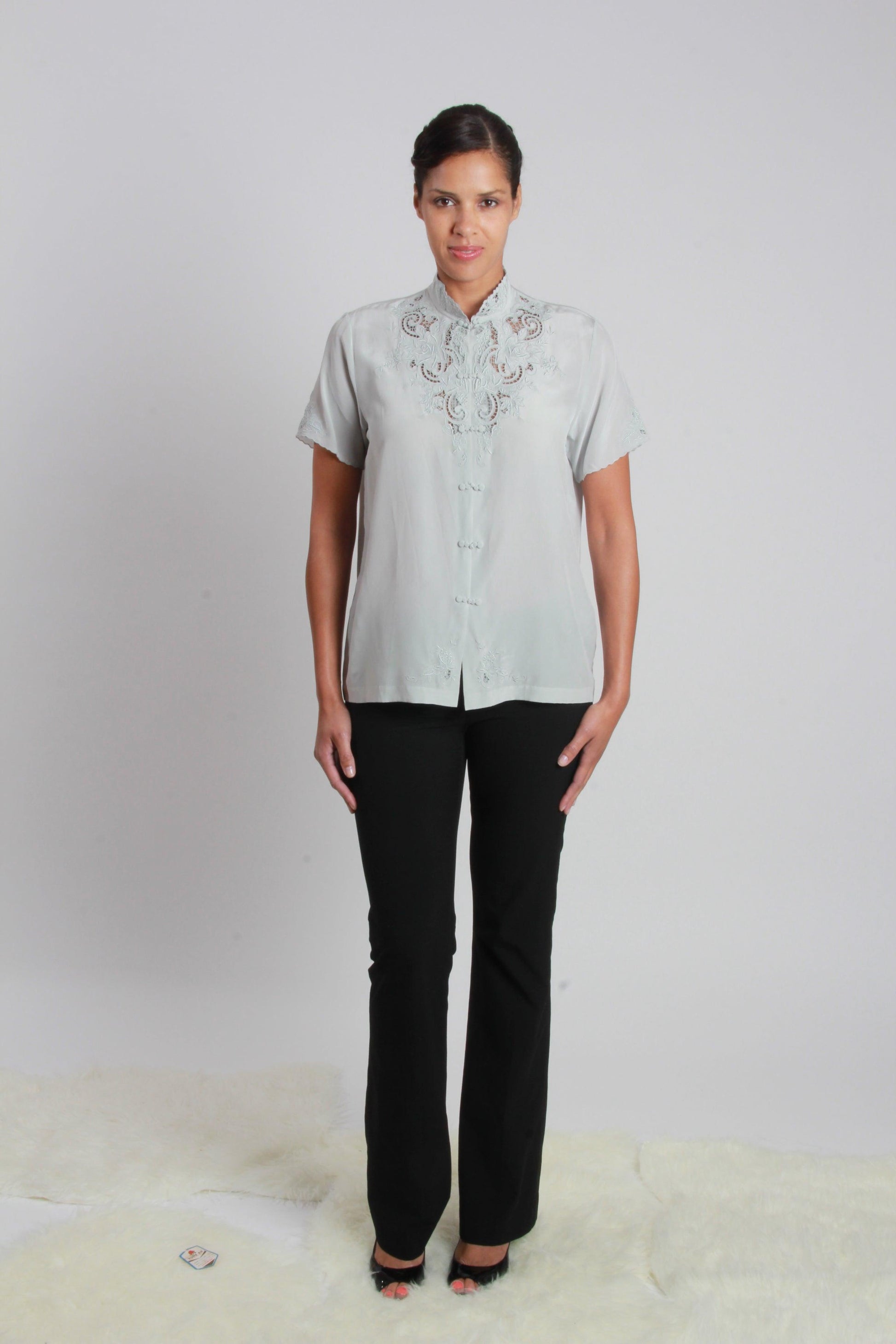 Silk Embroidery Blouse - NineSilk