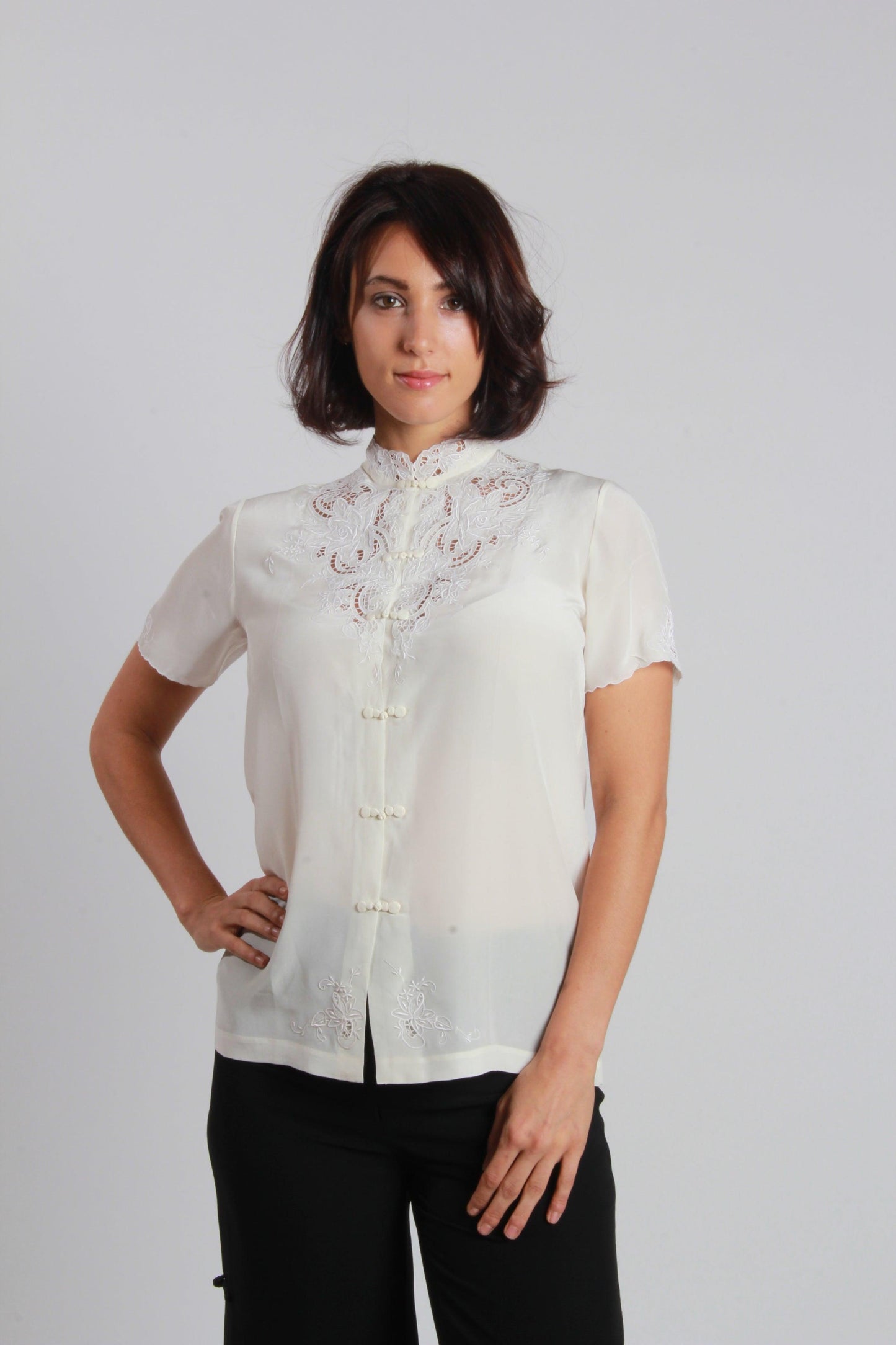 Silk Embroidery Blouse - NineSilk