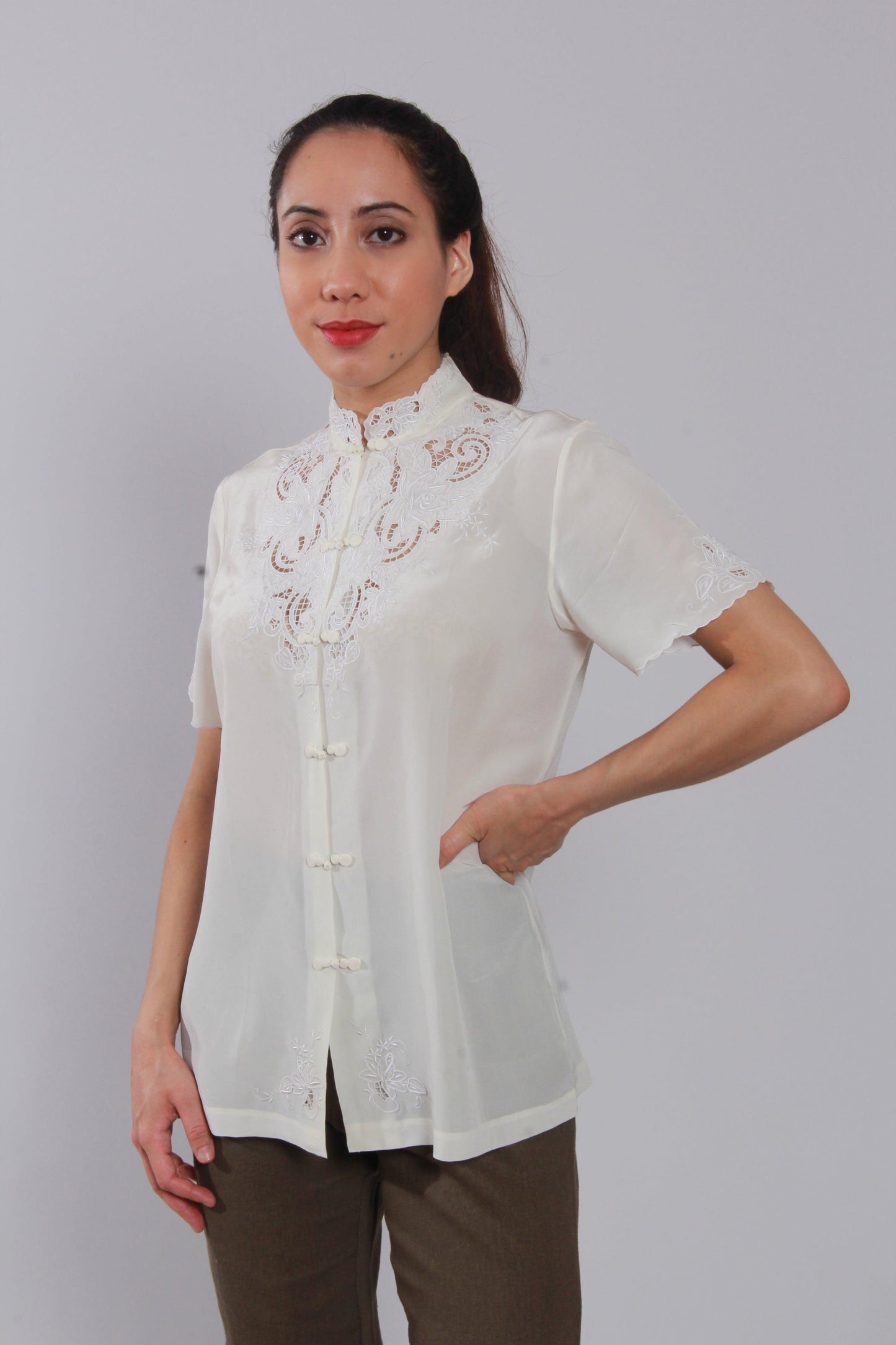 Silk Embroidery Blouse - NineSilk