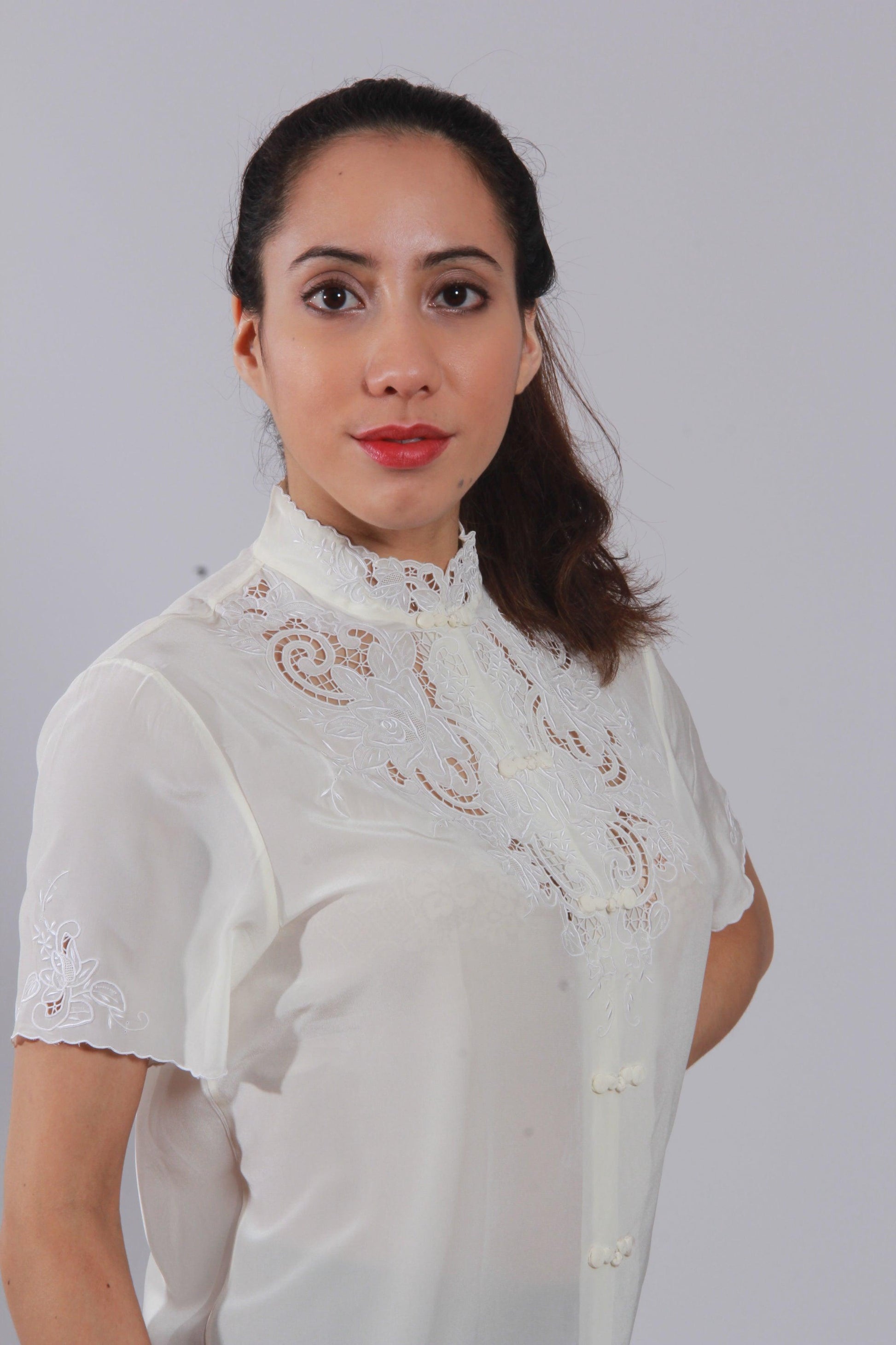 Silk Embroidery Blouse - NineSilk