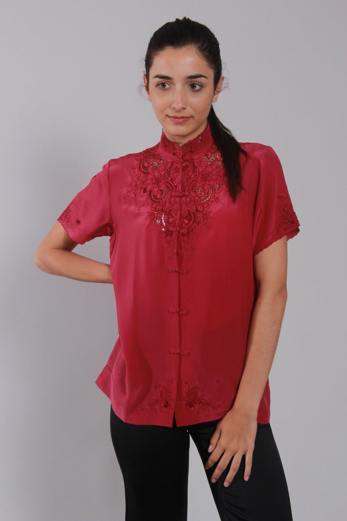 Silk Embroidery Blouse - NineSilk