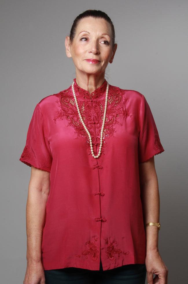 Silk Embroidery Blouse - NineSilk