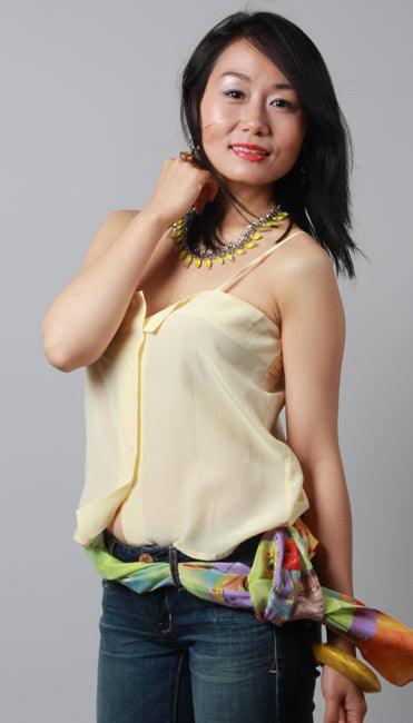 This cute tank top features 100% high-quality silk fabric and comfort cool, the simple and sweet style combined with breezy super touch make it a perfect choice for summer